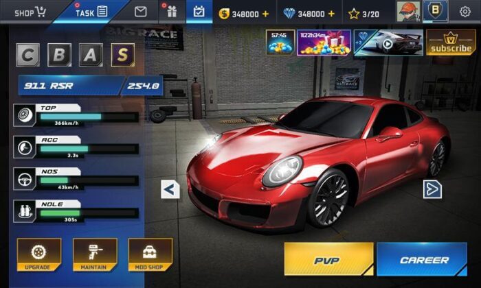 Apa Saja Fitur Di Street Racing HD Mod Apk