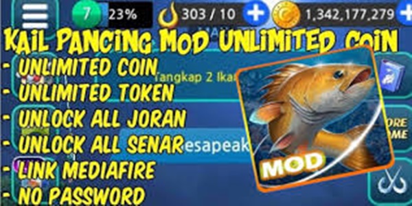 Fitur Cheat Pada Game Fishing Hook Mod Apk