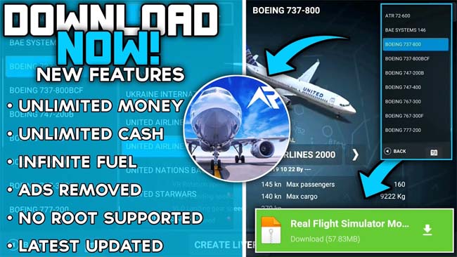Link Untuk Mengunduh Real Flight Simulator Mod Apk