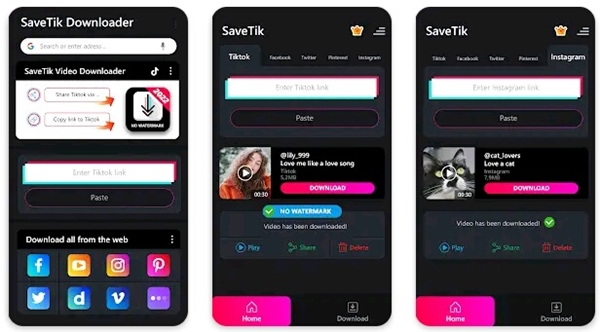 Beragam Fitur SaveTik Apk