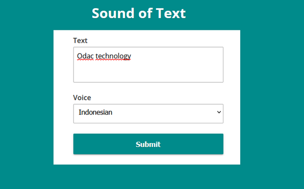 Tentang Sound Of Text